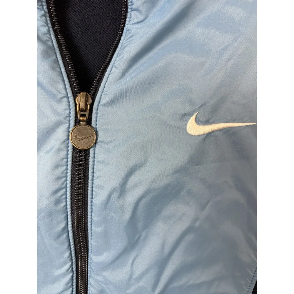 Vintage Nike Basketball Windbreaker Jacket Blue Two Tone Mens L Y2K UNC Tarheels